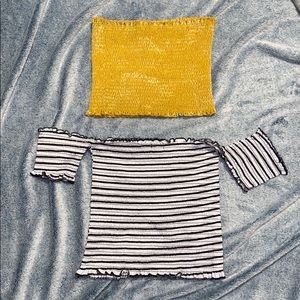 Two Hollister crop tops size medium